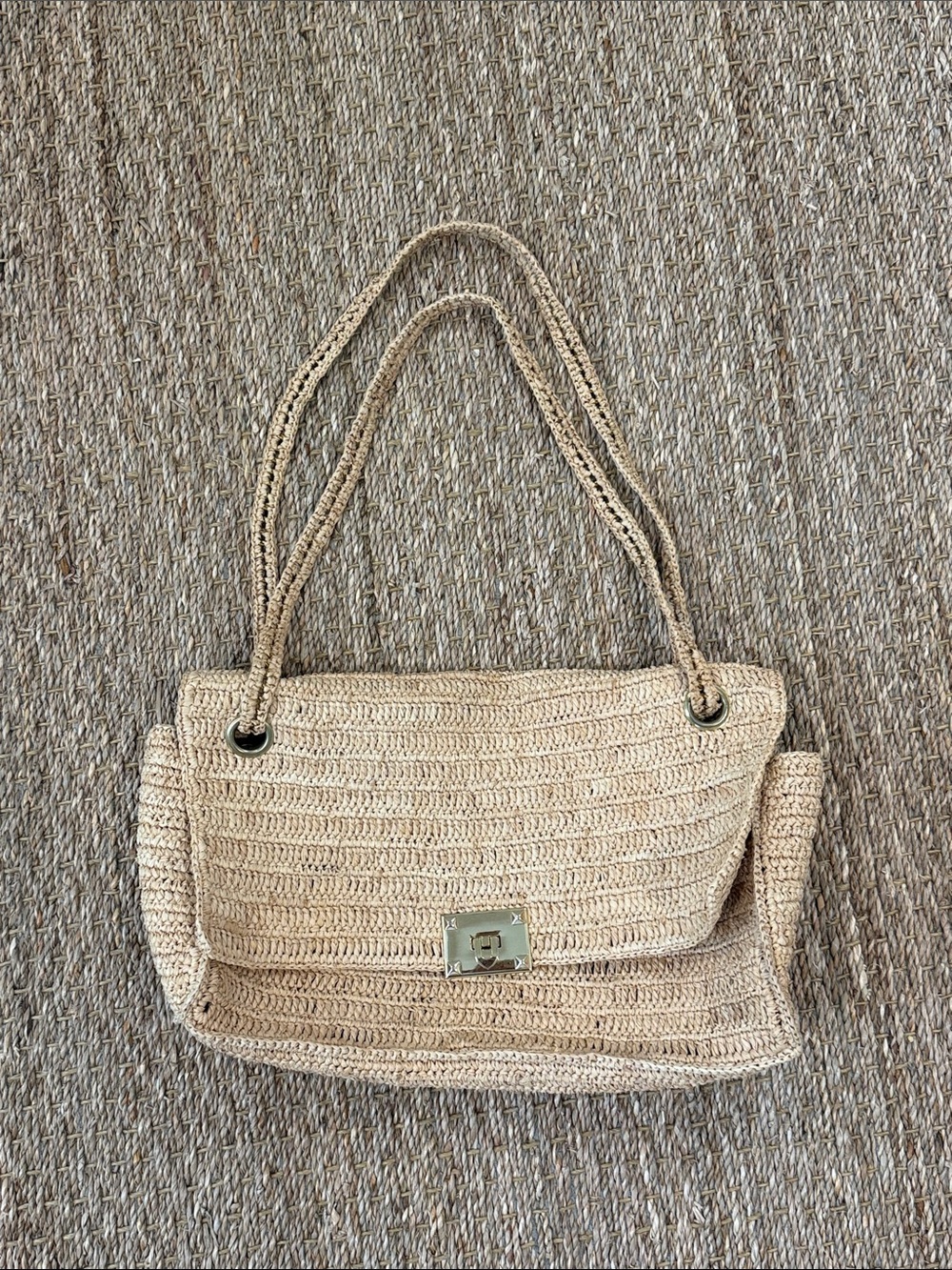 French rattan fendi baguette style bag